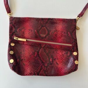 Hammitt VIP Medium Red Snake Print Crossbody Bag